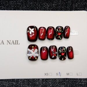 Red and Black Nail Art Set